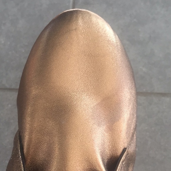 Anthropologie Candela Flat Leather Metallic Shoe - Picture 4 of 8